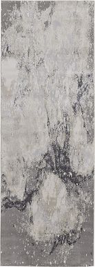Vaves Gray 2'10 x 7'10 Runner Rug