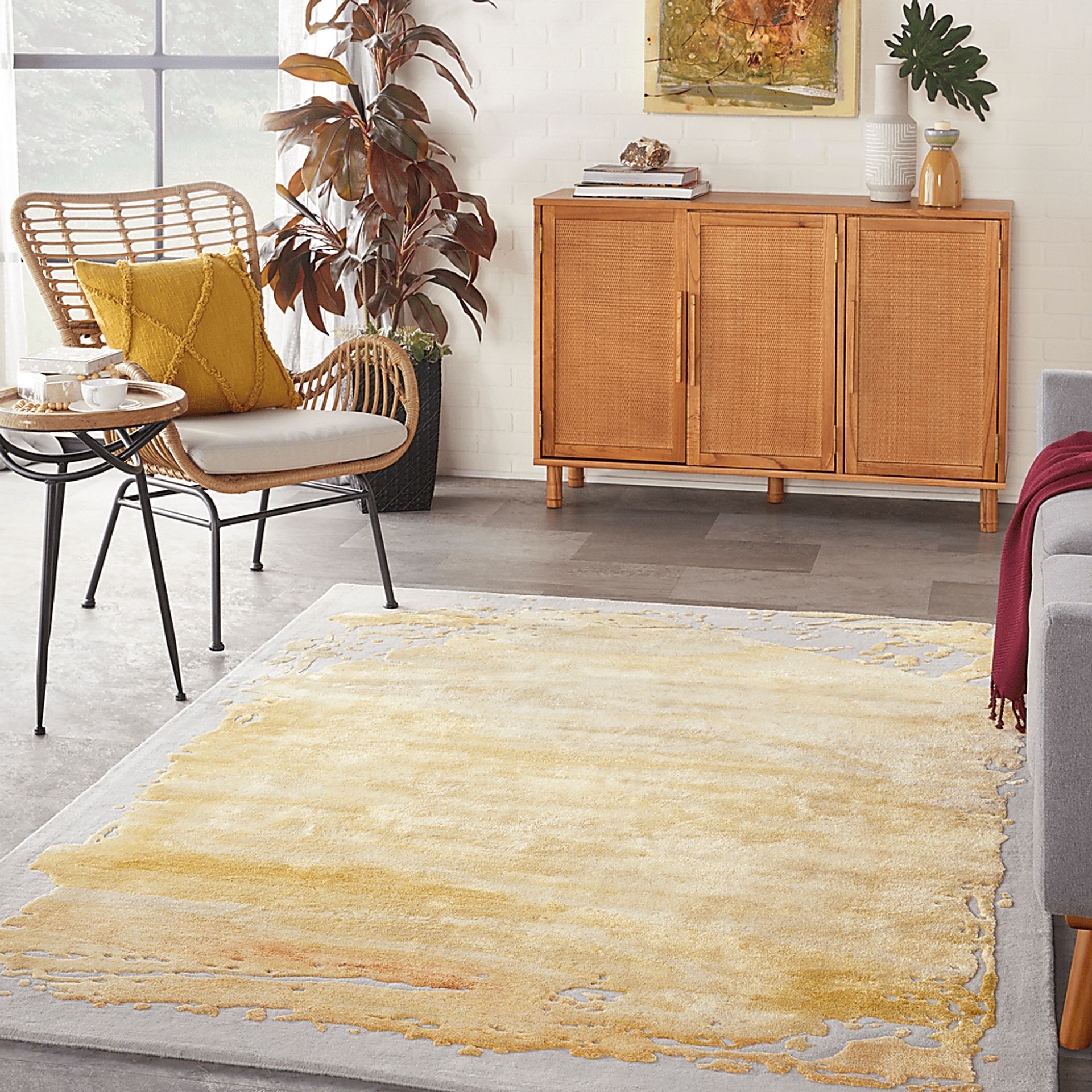 Vawix Gray/Gold 5'6 x 7'5 Rug - Image 2
