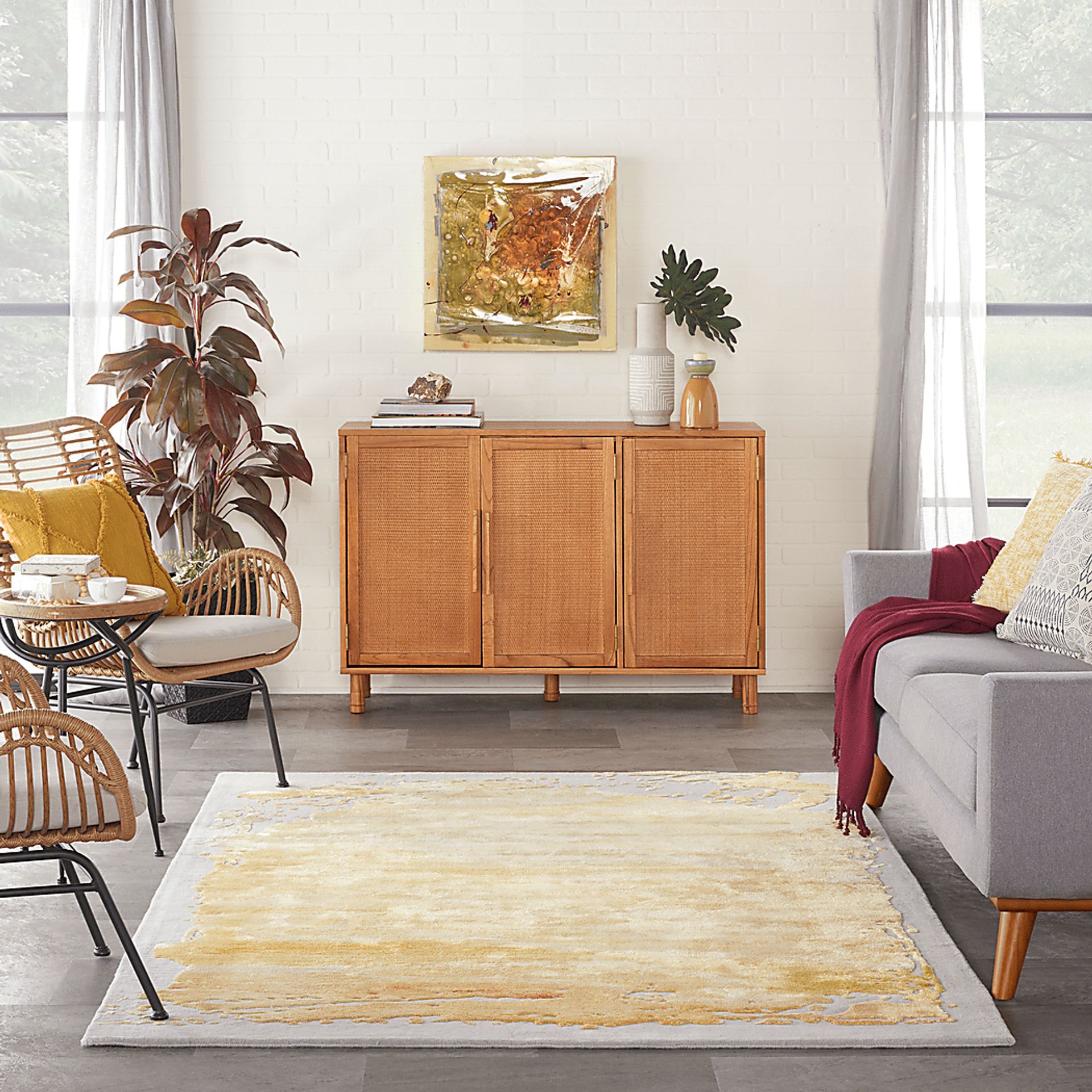 Vawix Gray/Gold 5'6 x 7'5 Rug - Image 7