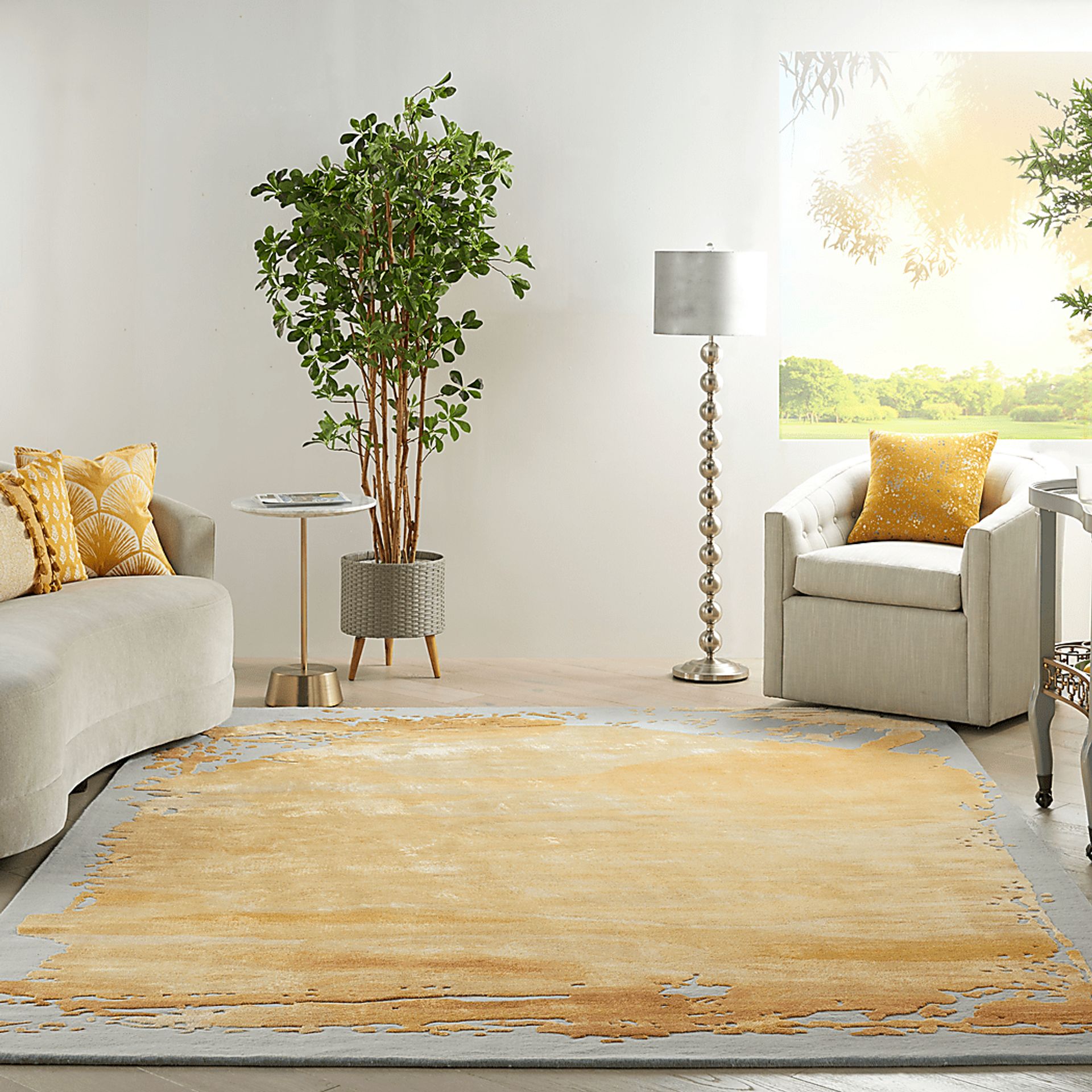 Vawix Gray/Gold 7'9 x 9'9 Rug - Image 2