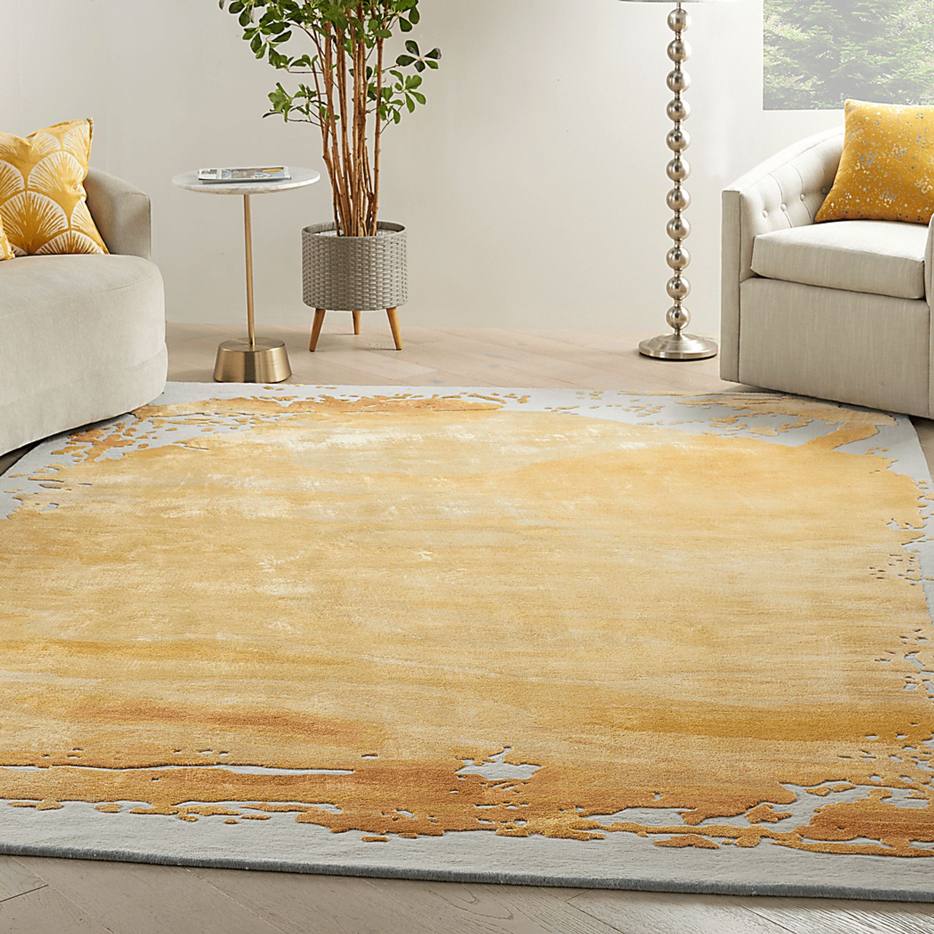 Vawix Gray/Gold 7'9 x 9'9 Rug - Image 6