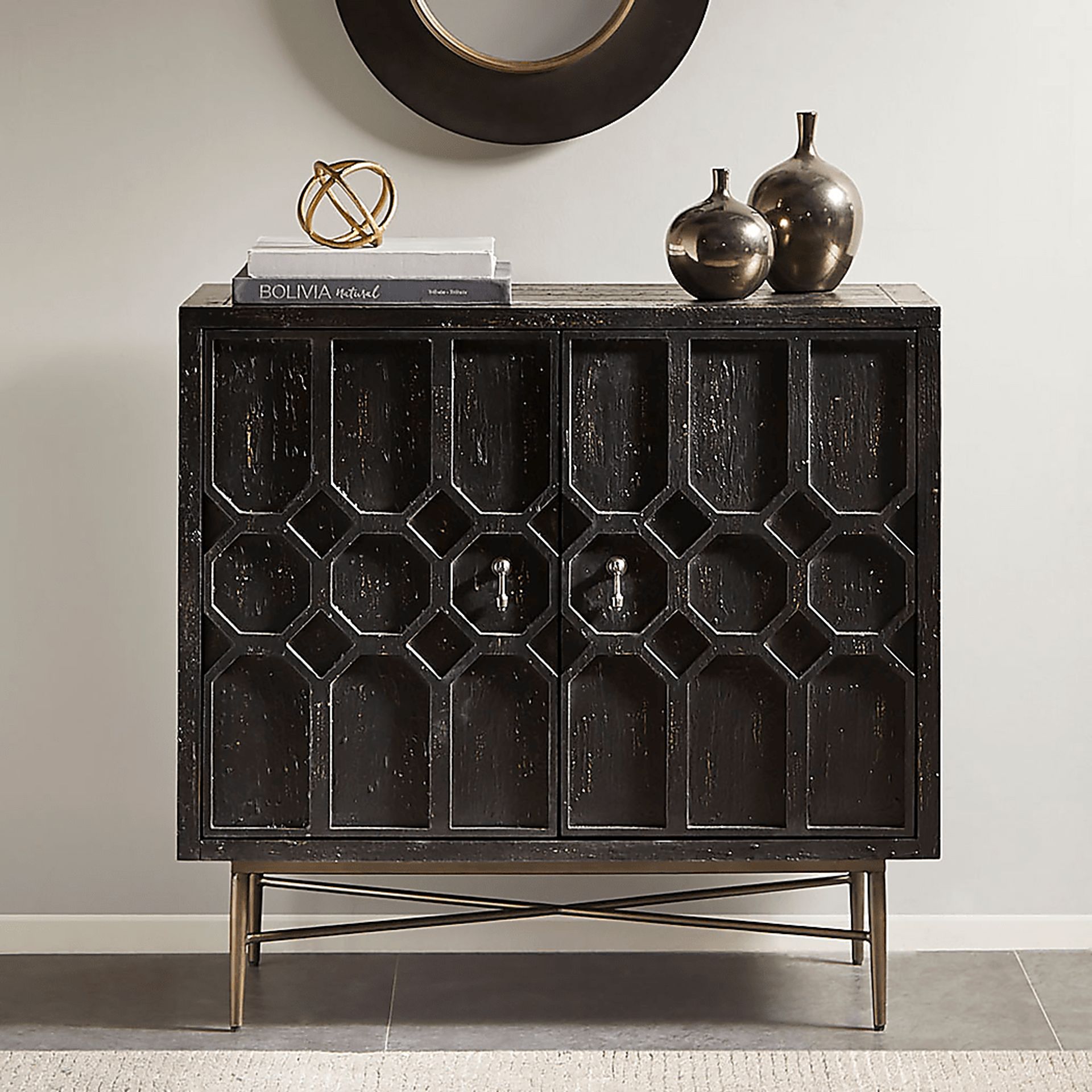 Veazey Black Accent Cabinet - Image 2