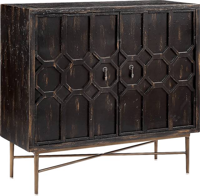 Veazey Black Accent Cabinet - Thumbnail - Image 1
