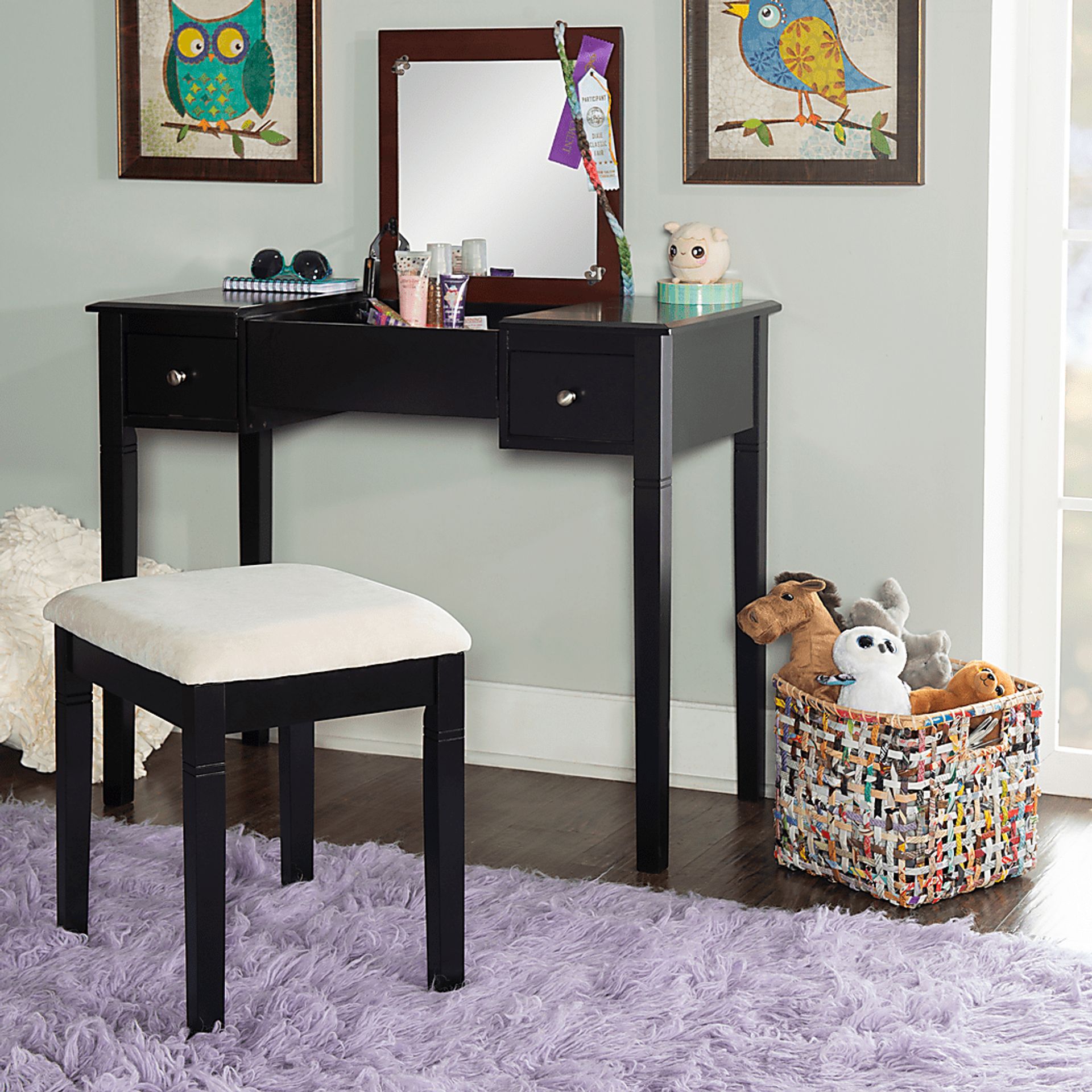 Veazey Black Vanity Set - Image 3