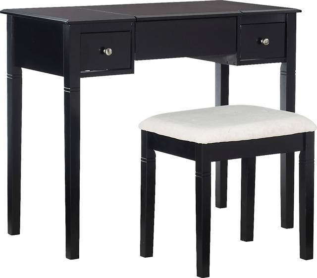 Veazey Black Vanity Set - Thumbnail - Image 1