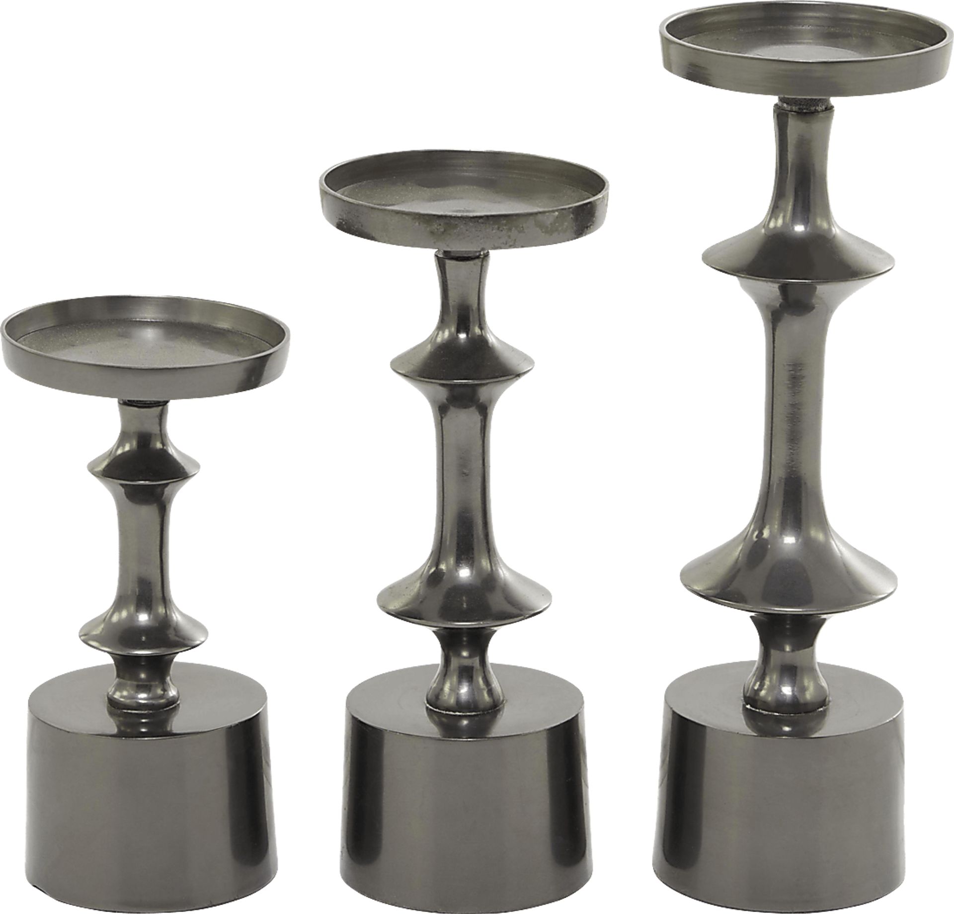 Vebius Black Candle Holder, Set of 3 - Image 5