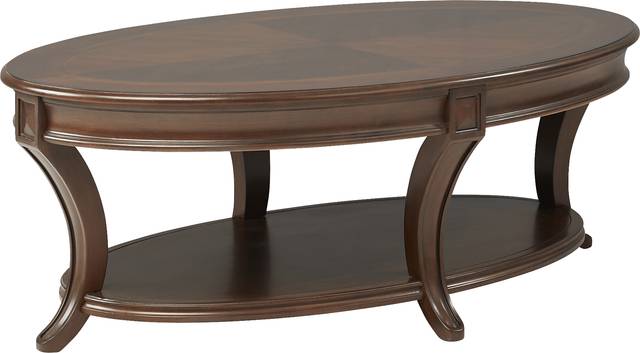 Veckerton Brown Cherry Cocktail Table - Thumbnail - Image 2