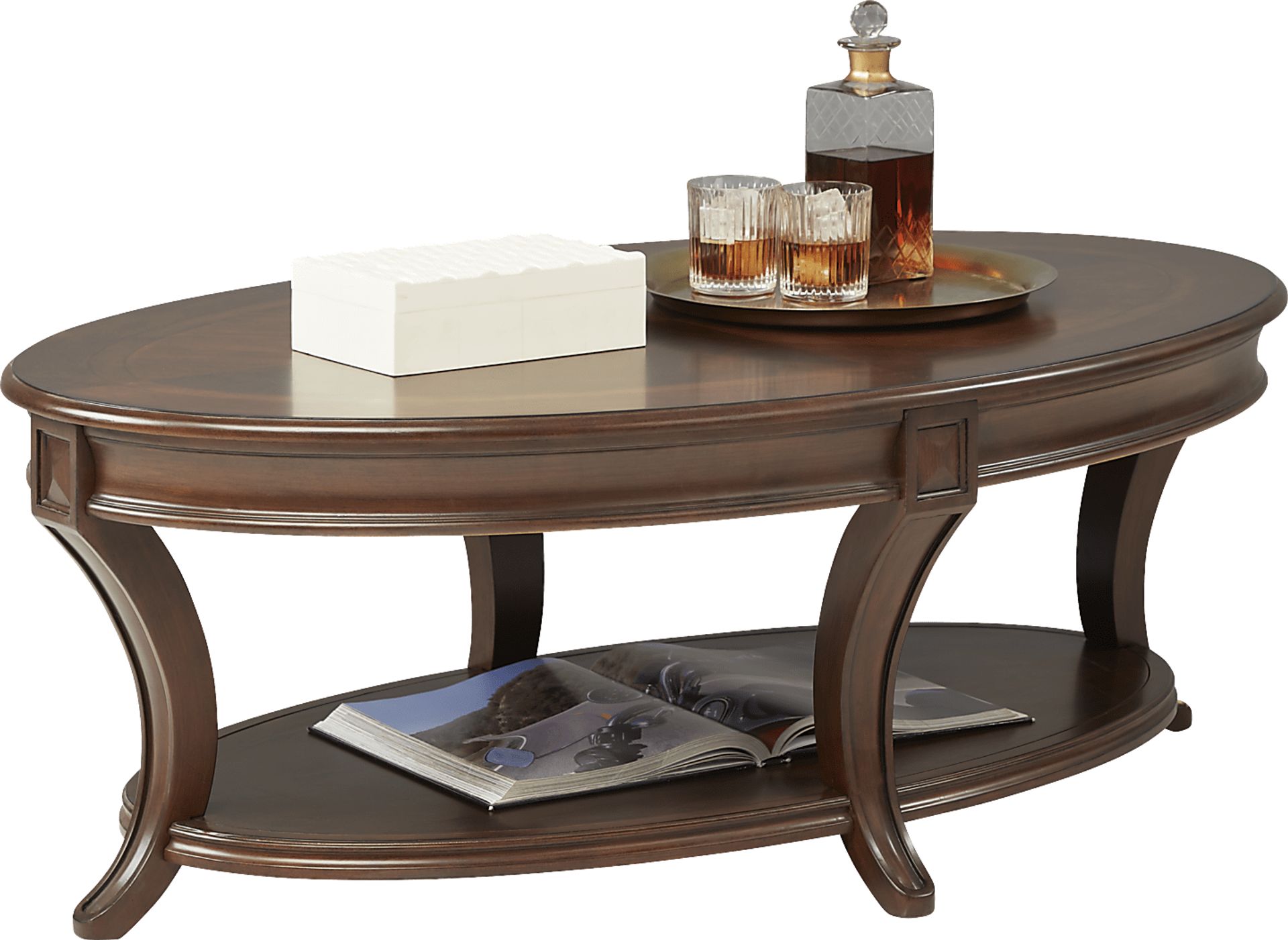 Veckerton Brown Cherry Cocktail Table - Image 1