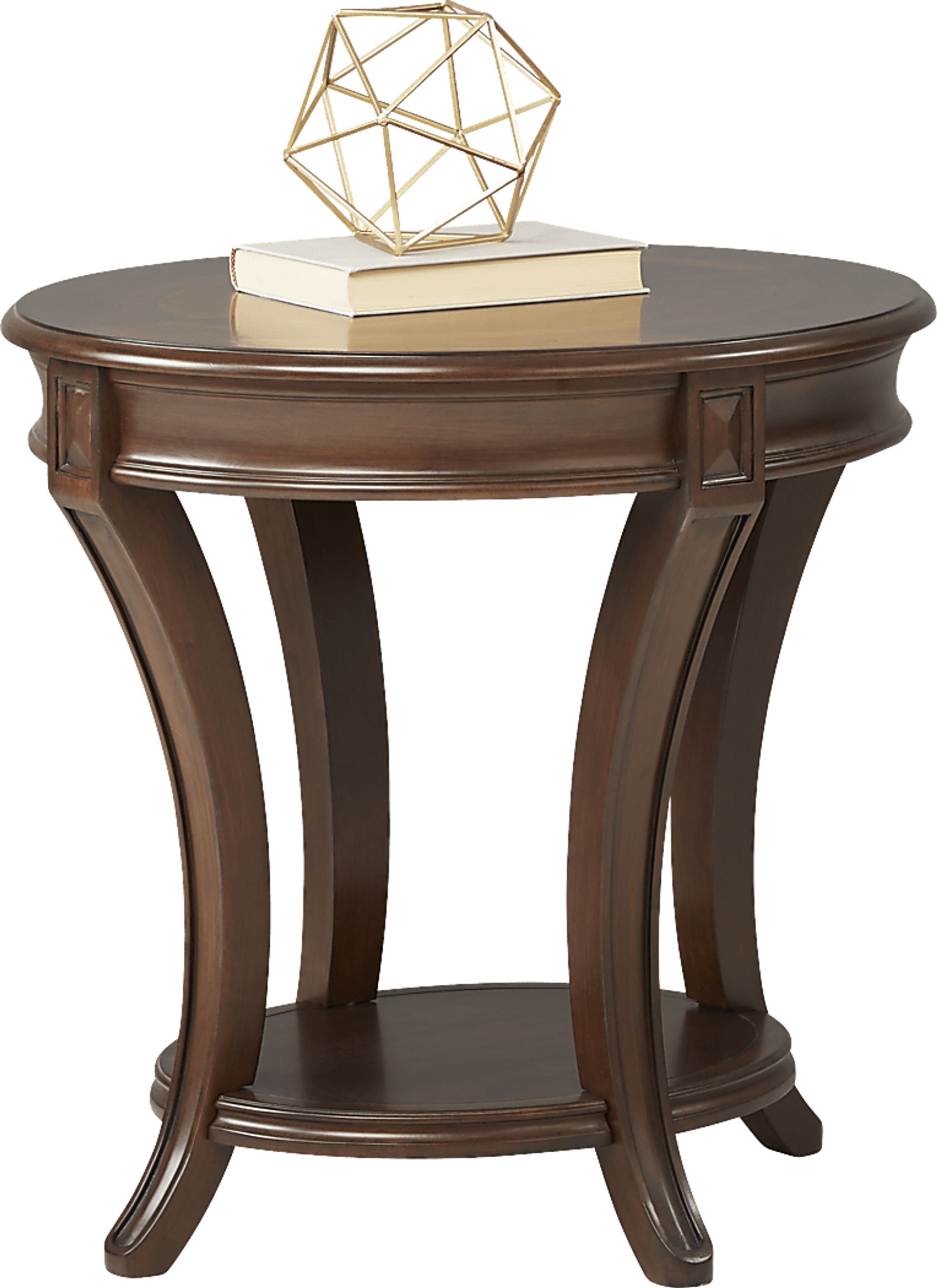 Veckerton Brown Cherry End Table - Image 1
