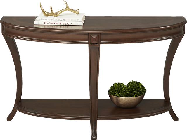 Veckerton Brown Cherry Sofa Table - Thumbnail - Image 2