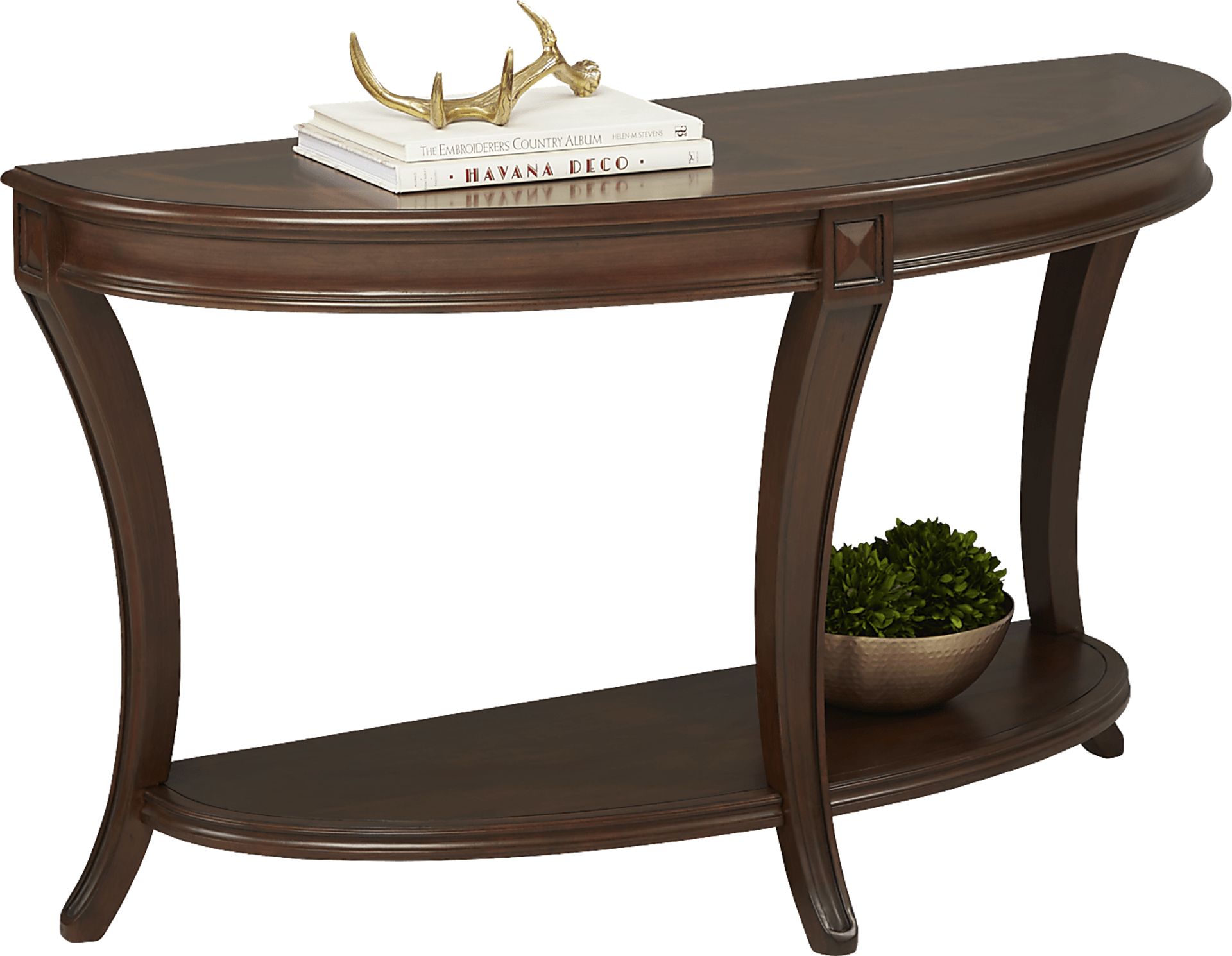 Veckerton Brown Cherry Sofa Table - Image 1