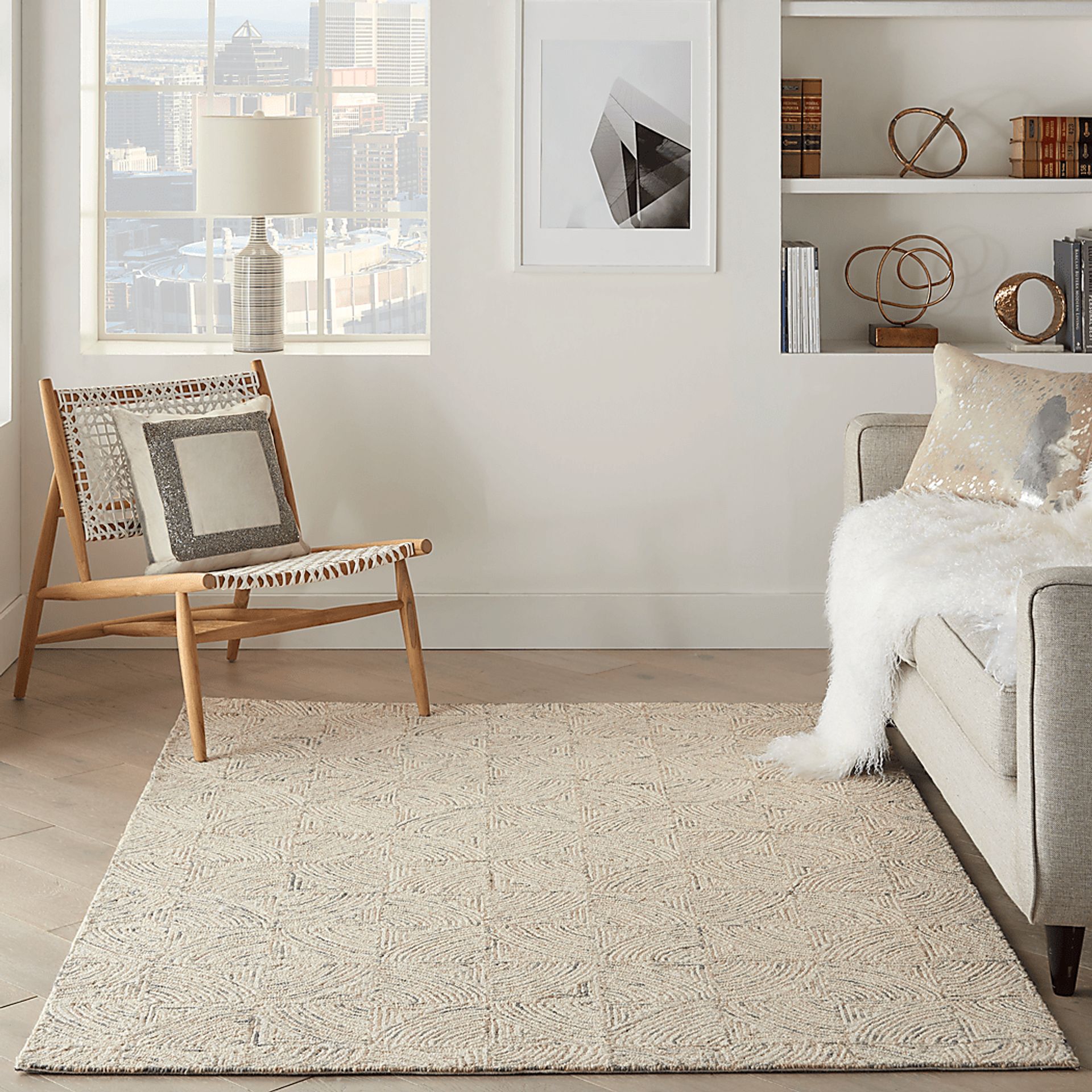 Vector Hills Beige 5' x 7'6 Rug - Image 2