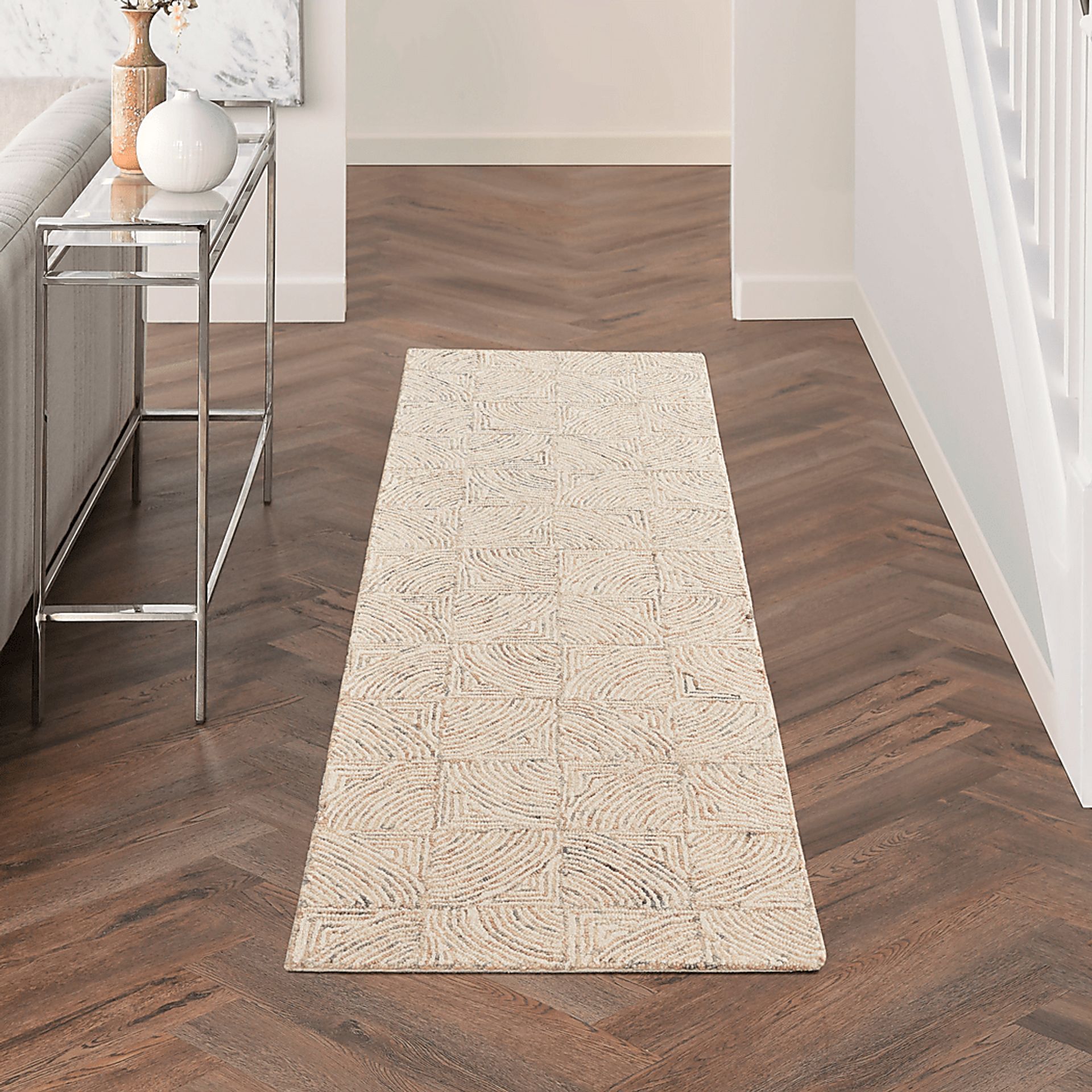 Vector Hills Ivory Multi 2'3 x 7'6 Rug - Image 2