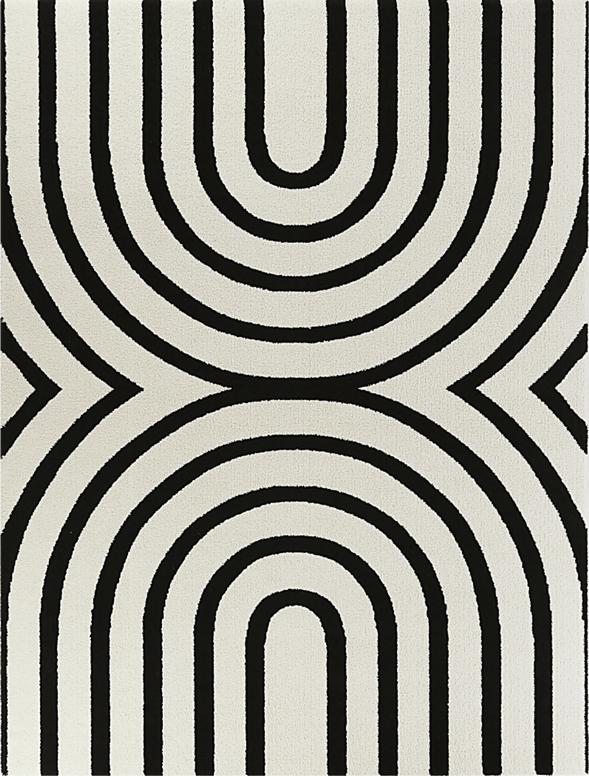 Vedand Black/White 5'3x7' Rug - Image 1