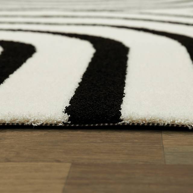 Vedand Black/White 7'10 x 10' Rug - Thumbnail - Image 3