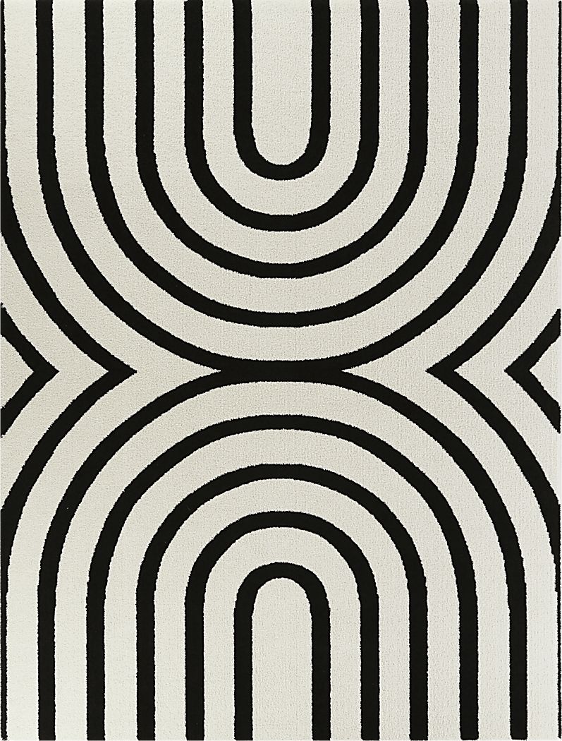 Vedand Black/White 7'10 x 10' Rug