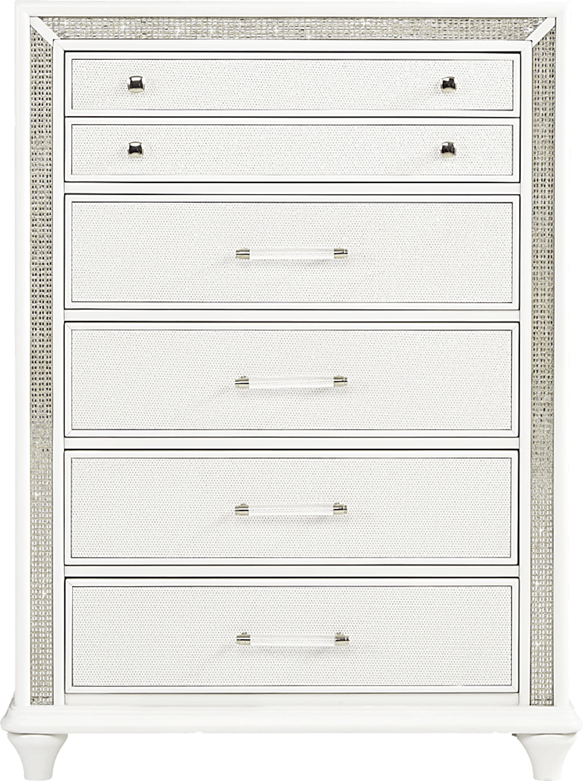 Vegas White 8 Pc Queen Panel Bedroom - Image 7