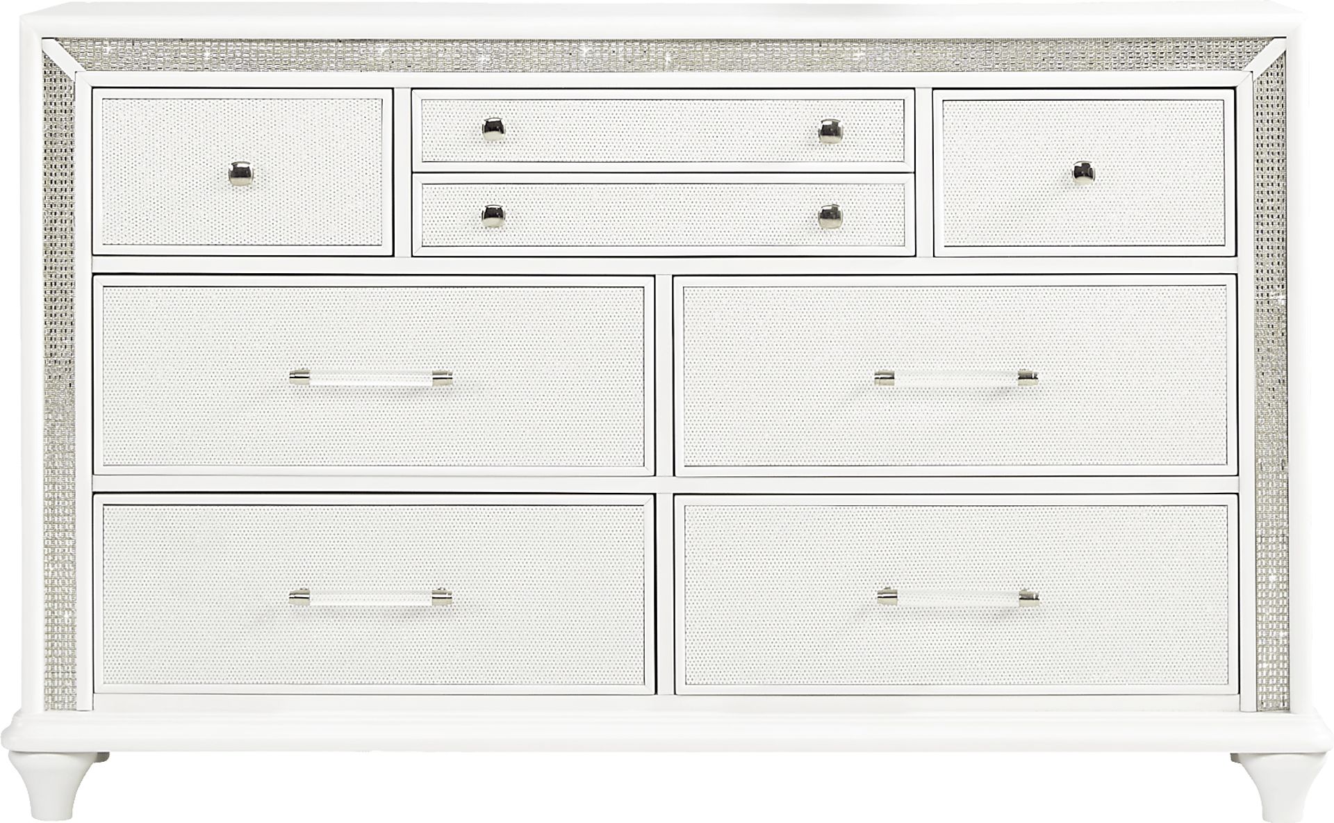 Vegas White 5 Pc Queen Panel Bedroom - Image 5