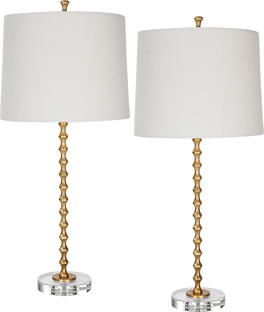 Velarde Way Gold Table Lamps, Set of 2