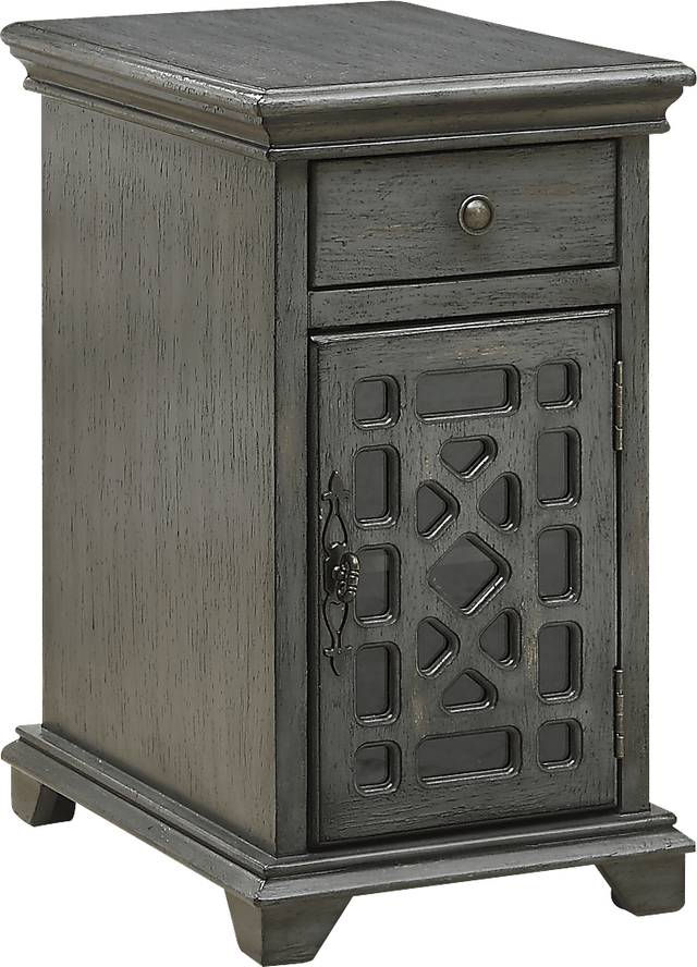 Valeta Dove Gray Chairside Table - Thumbnail - Image 1