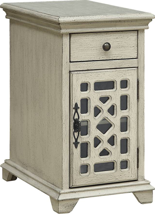 Valeta Ivory Chairside Table - Thumbnail - Image 1
