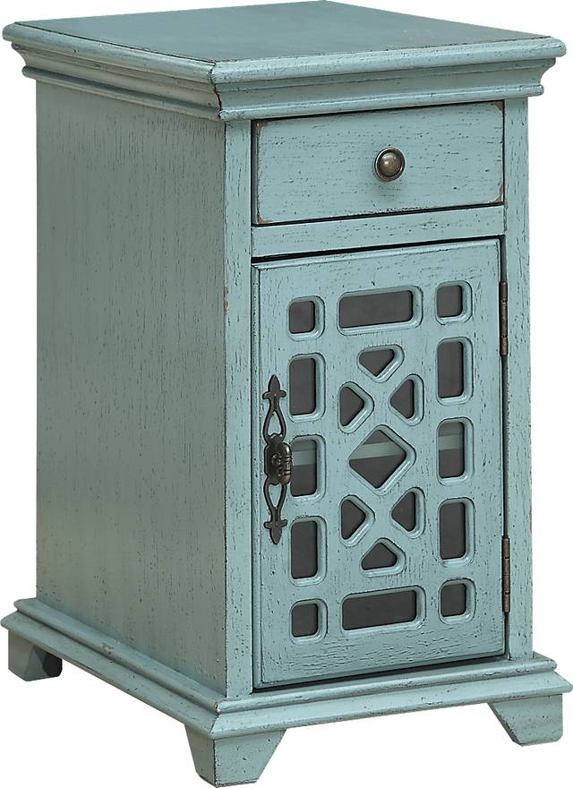 Valeta Teal Chairside Table - Thumbnail - Image 1