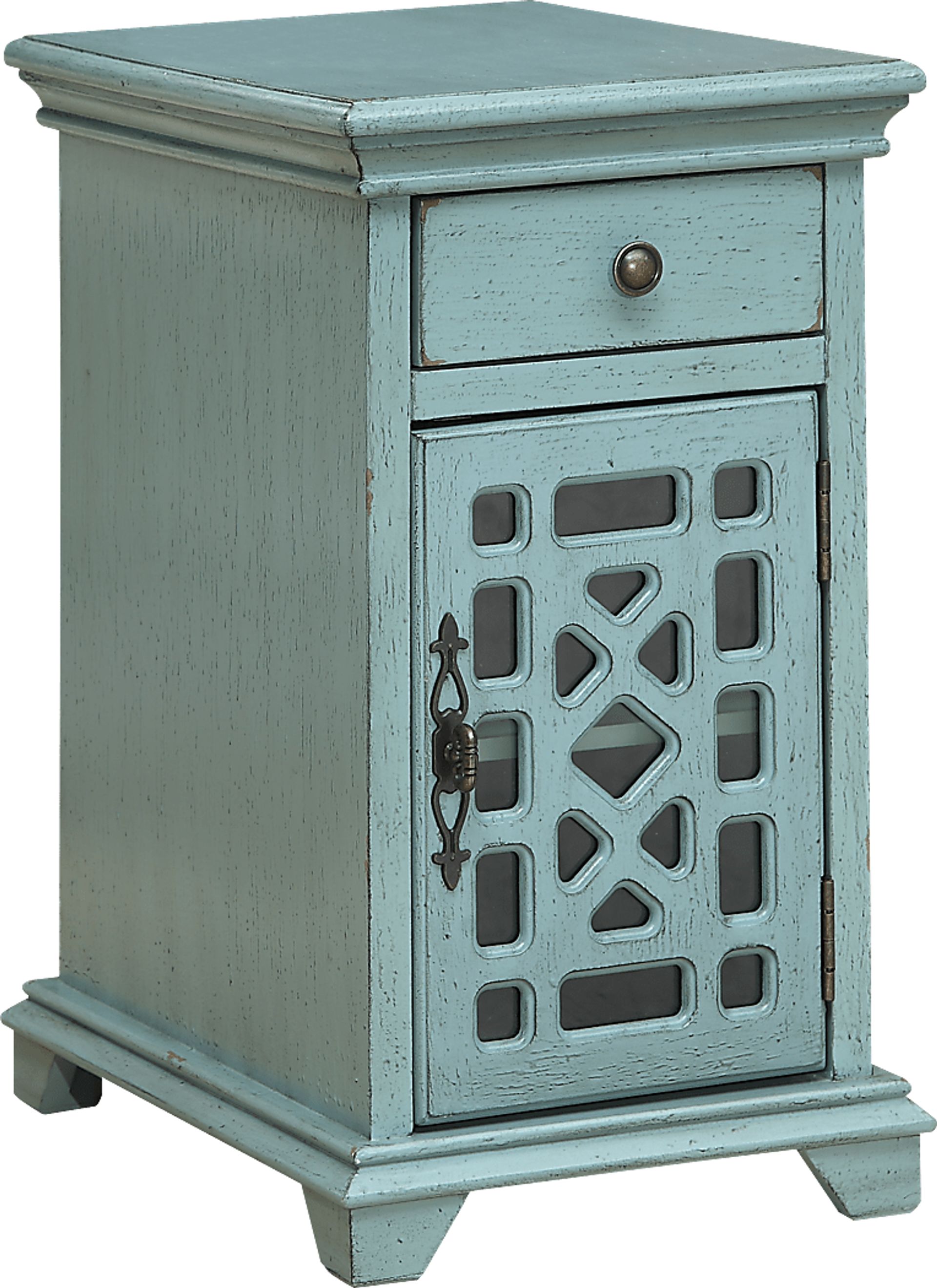 Valeta Teal Chairside Table - Image 1