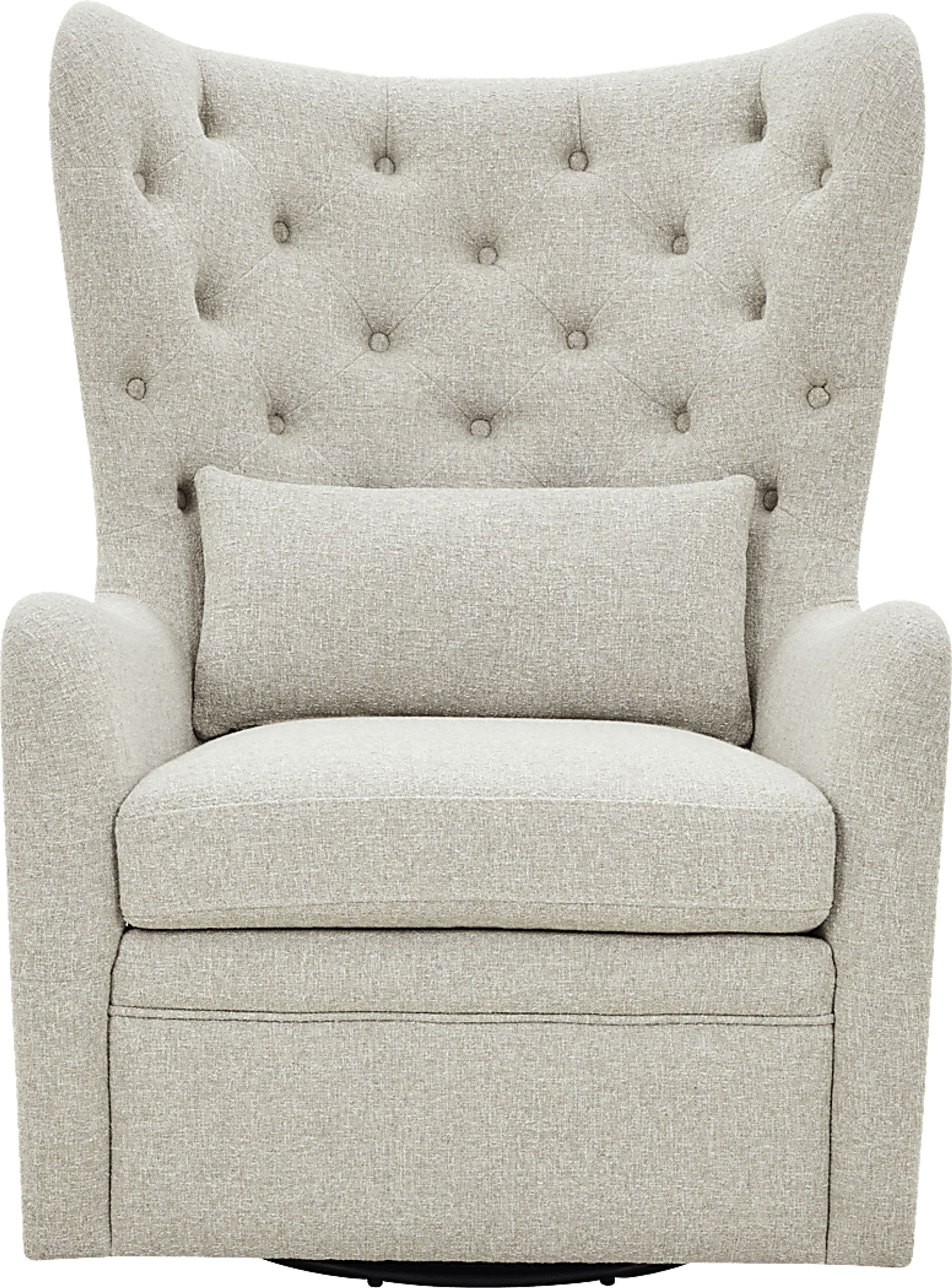 Velina Beige Swivel Chair - Image 2
