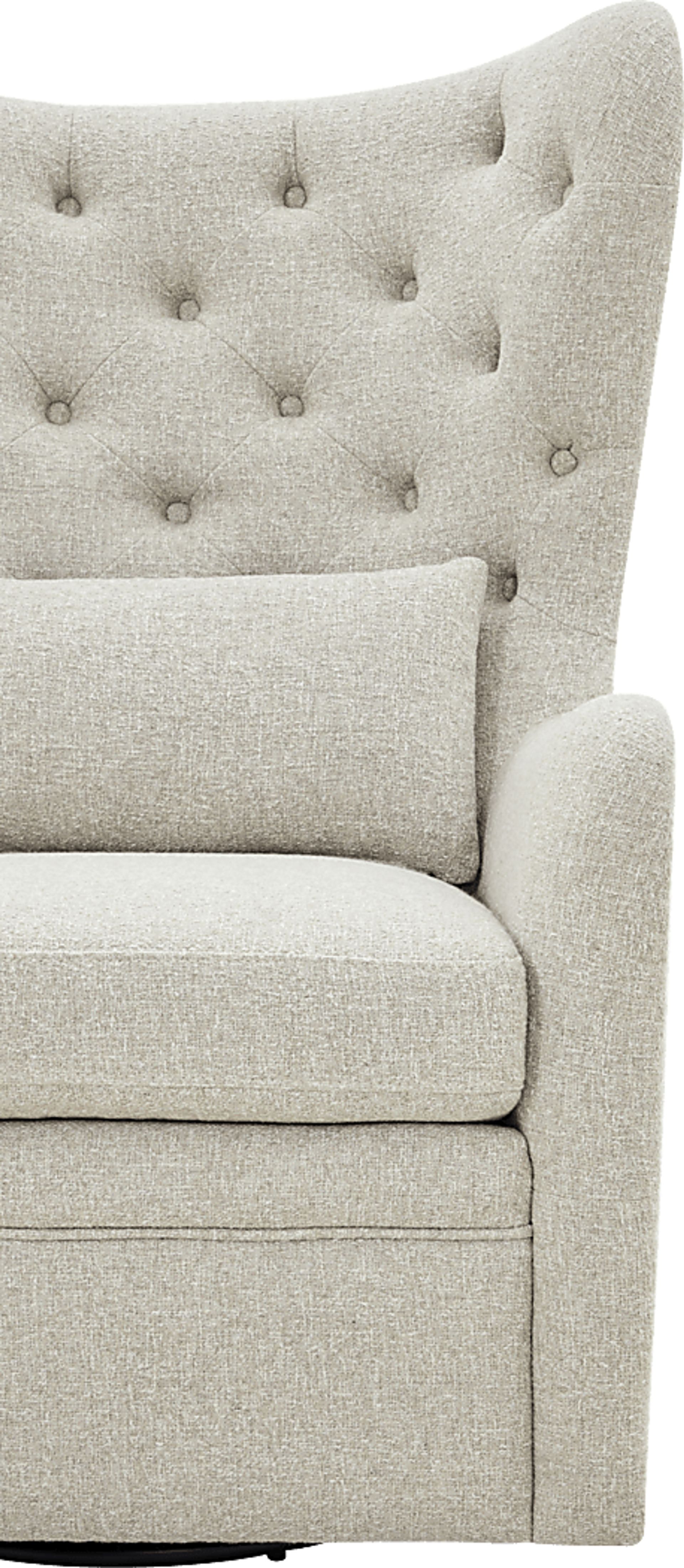 Velina Beige Swivel Chair - Image 3