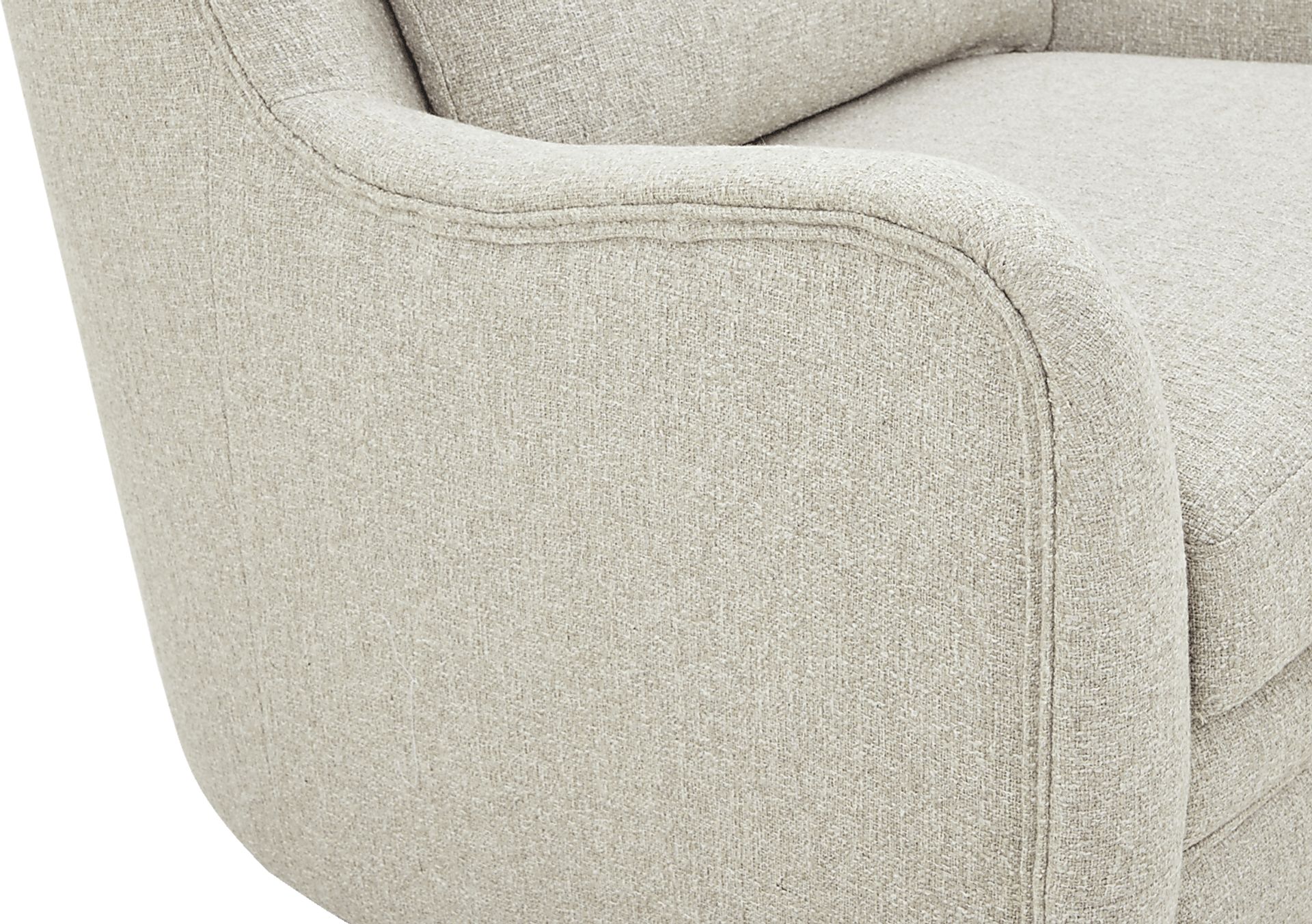 Velina Beige Swivel Chair - Image 5