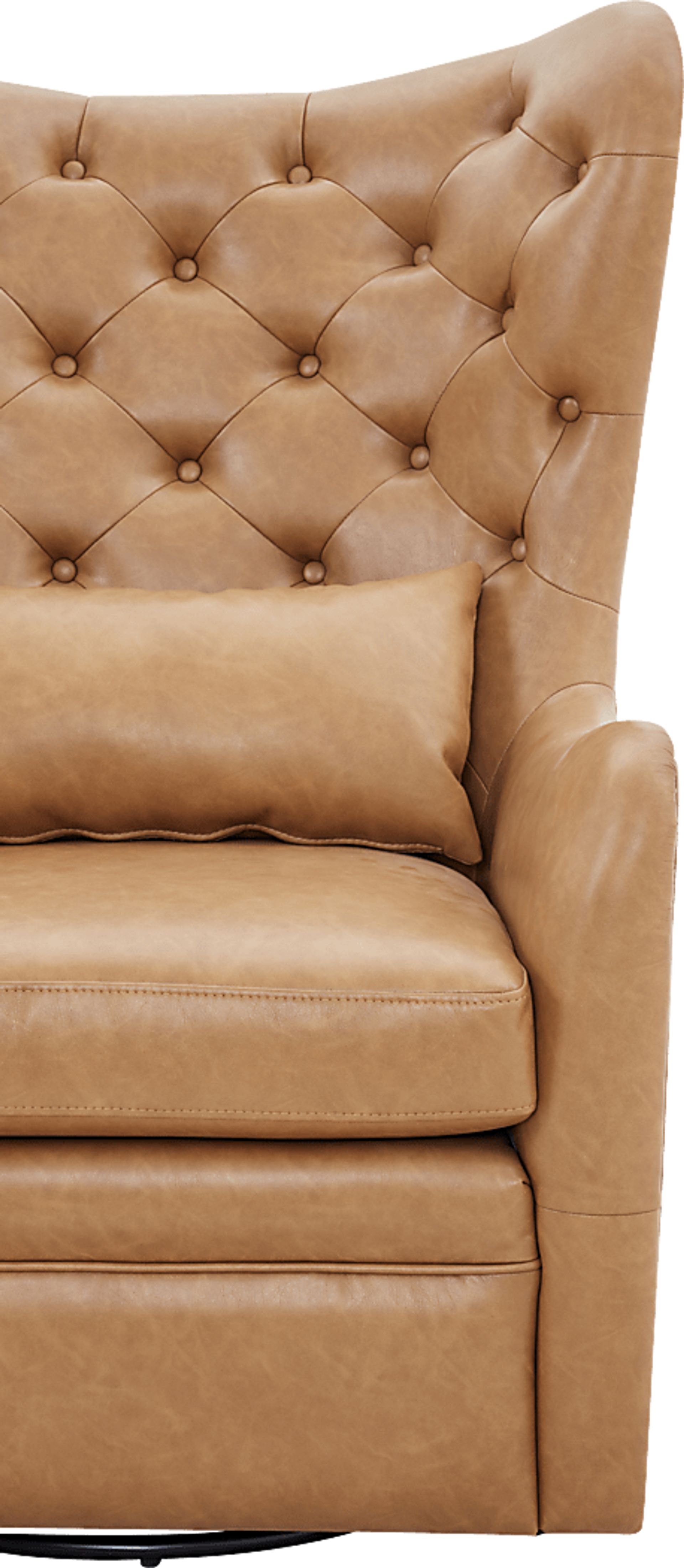 Velina Camel Swivel Chair - Image 3