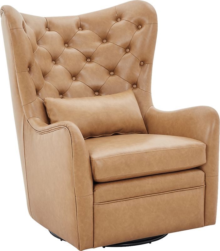 Velina Camel Swivel Chair