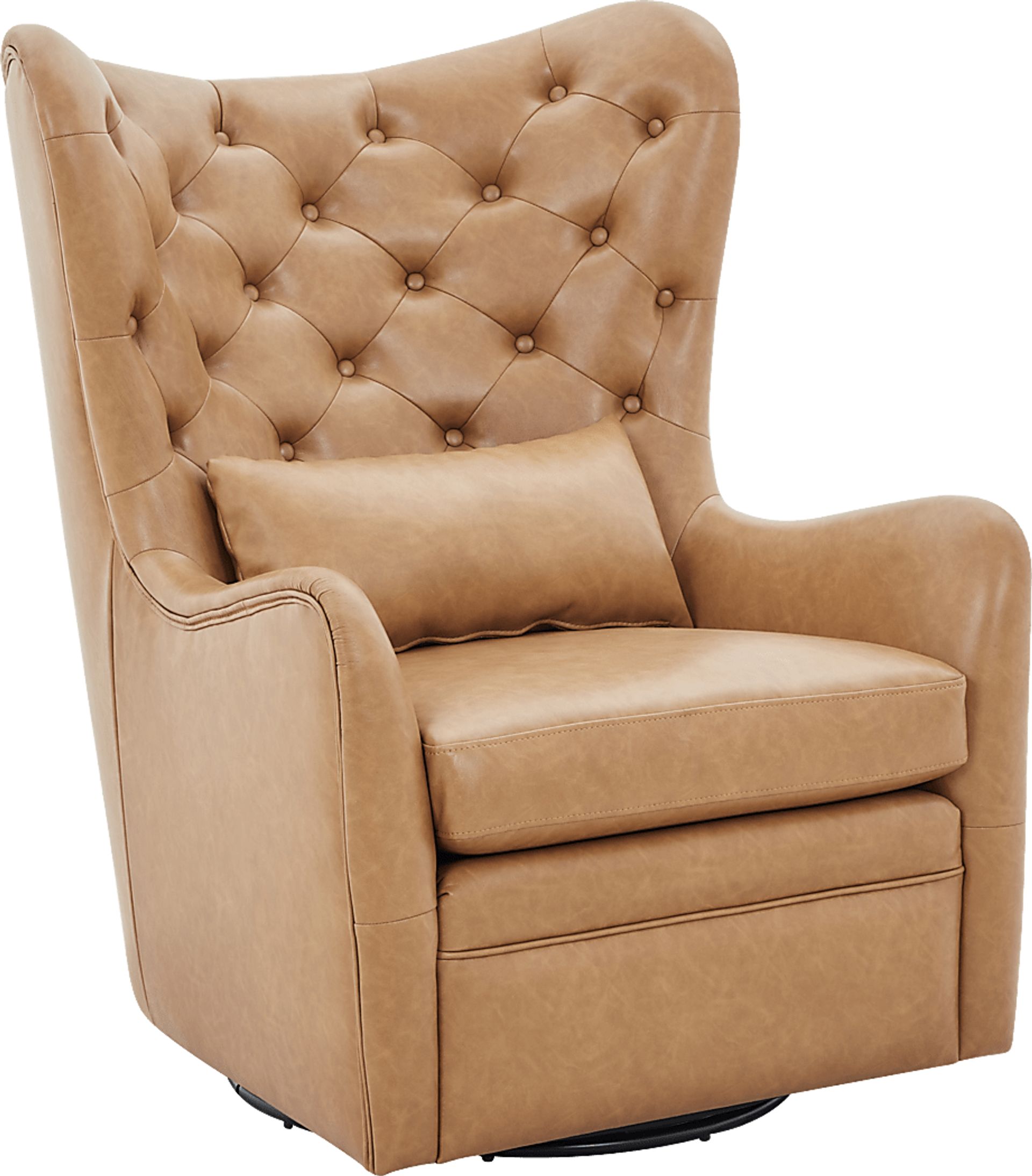 Velina Camel Swivel Chair - Image 1