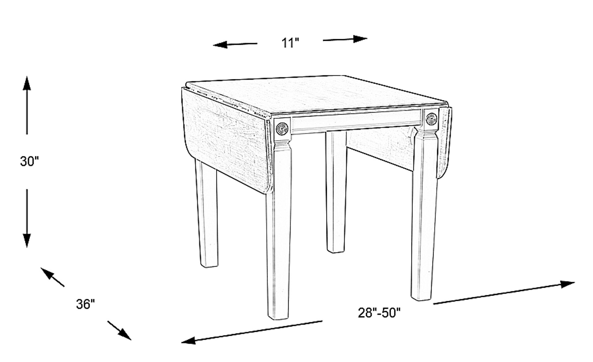 Dimension Image. Please refer to the Dimension Tab on this page for dimension details.