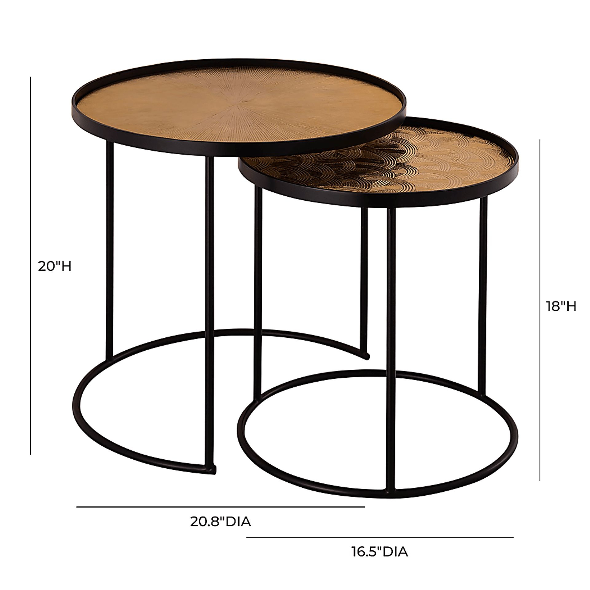 Vellaor Gold Nesting Table, Set of 2 - Image 11
