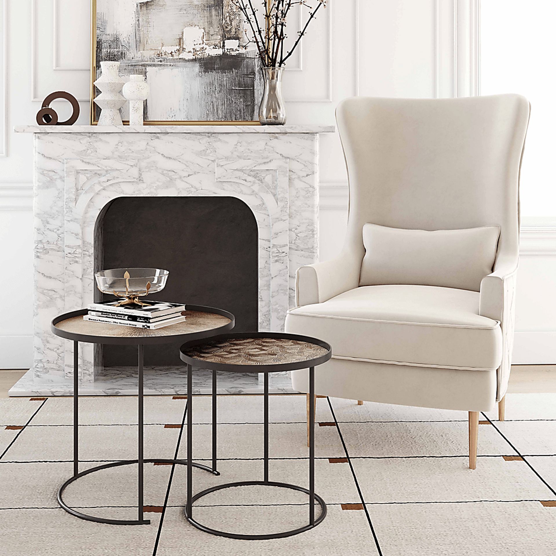 Vellaor Gold Nesting Table, Set of 2 - Image 10