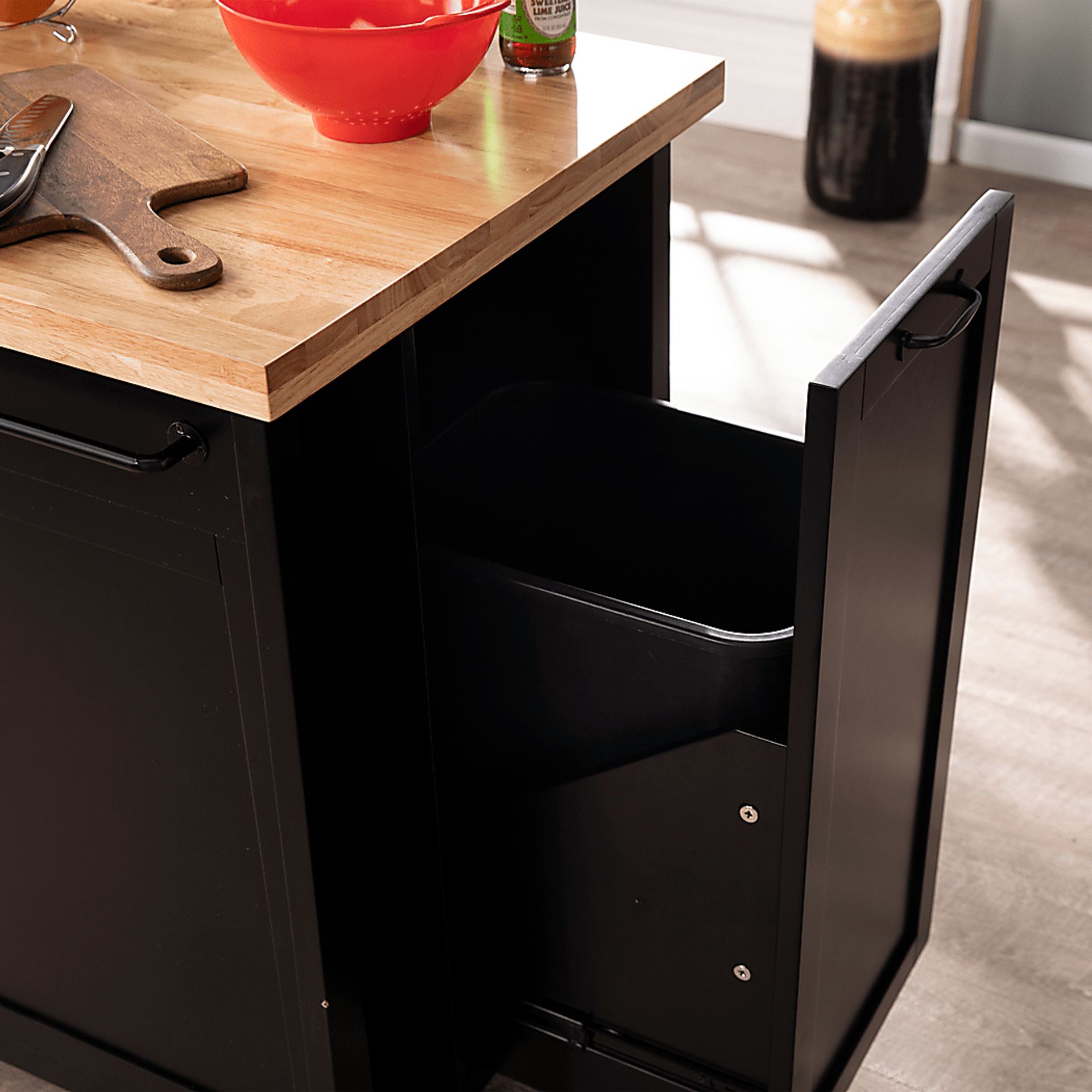 Velmont Black Kitchen Island - Image 4
