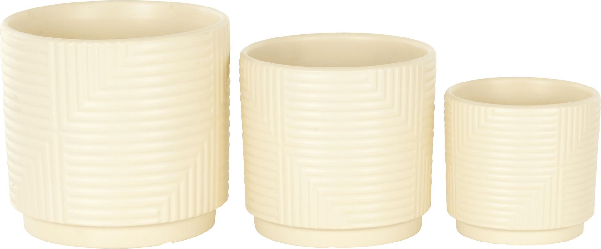 Veloria Cream Planter, Set of 3 - Image 4
