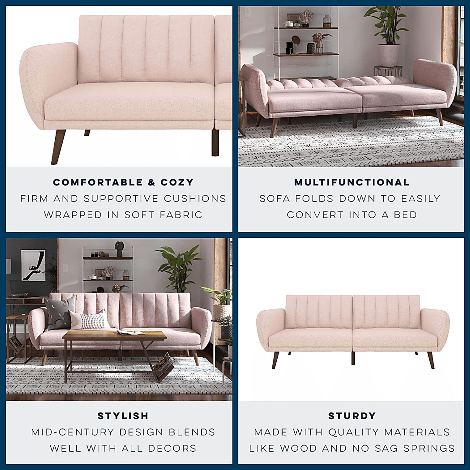 Velron Pink Futon - Image 9