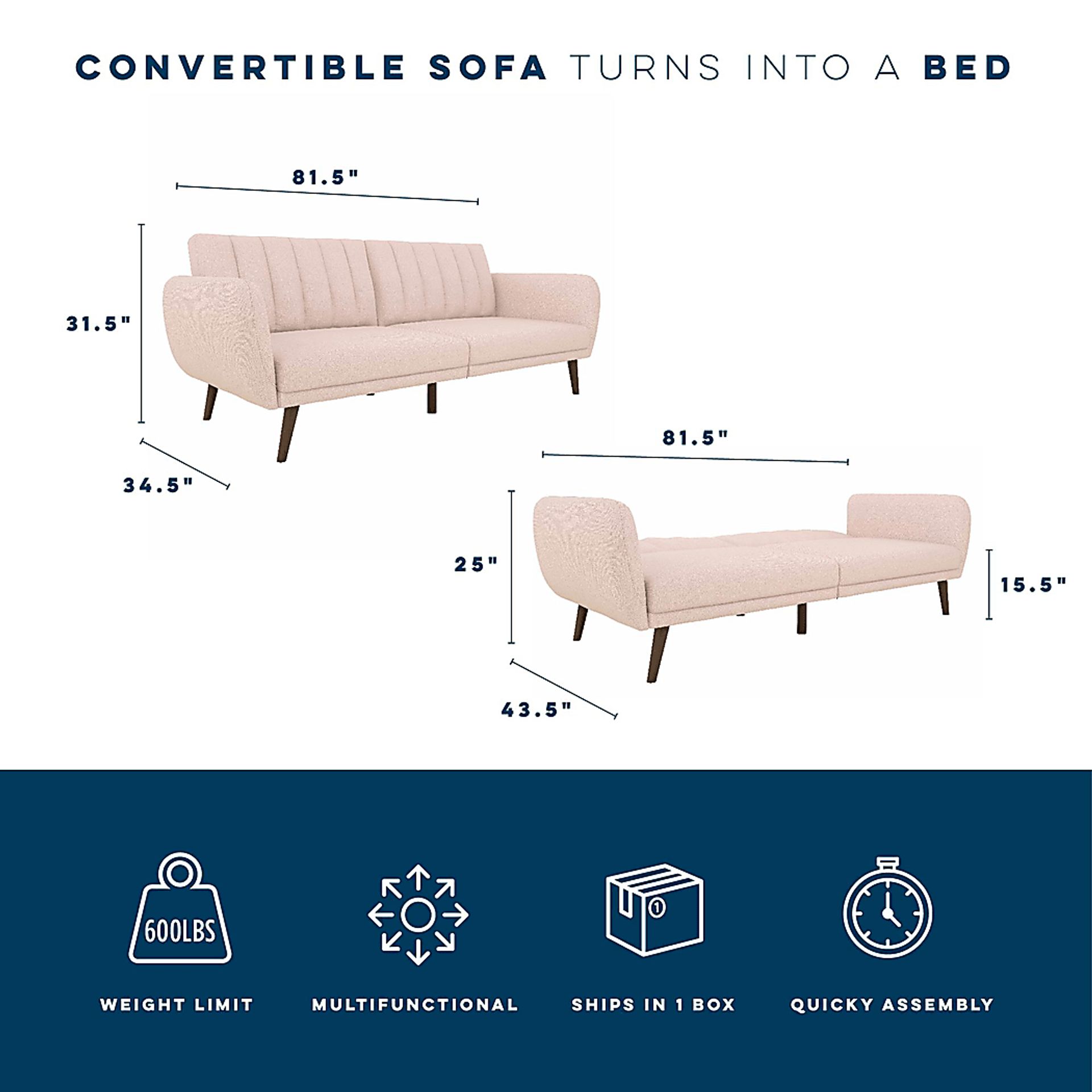 Velron Pink Futon - Image 10