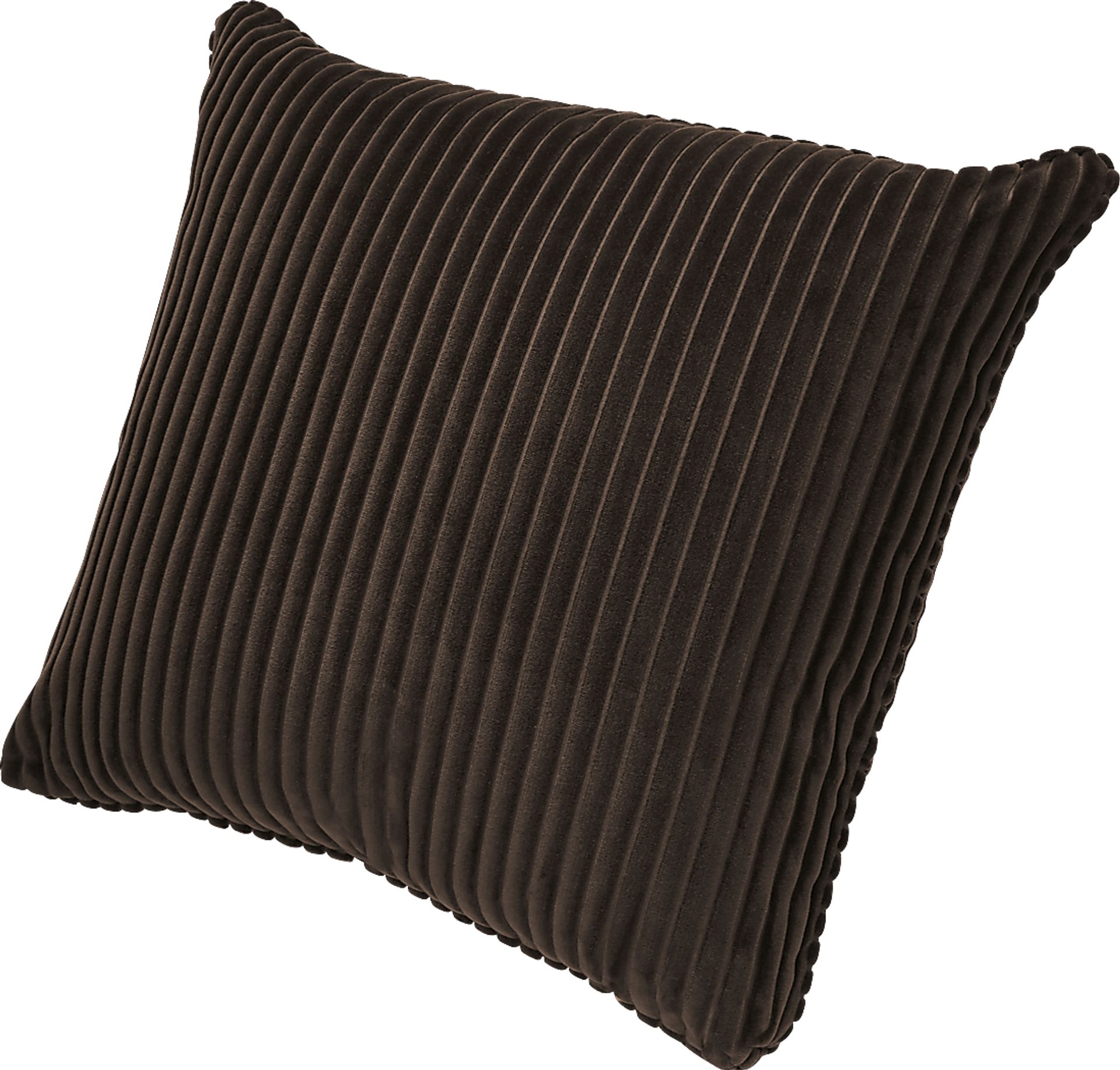 Velvet Cord Chocolate Pillow, Set of Two - Image 2