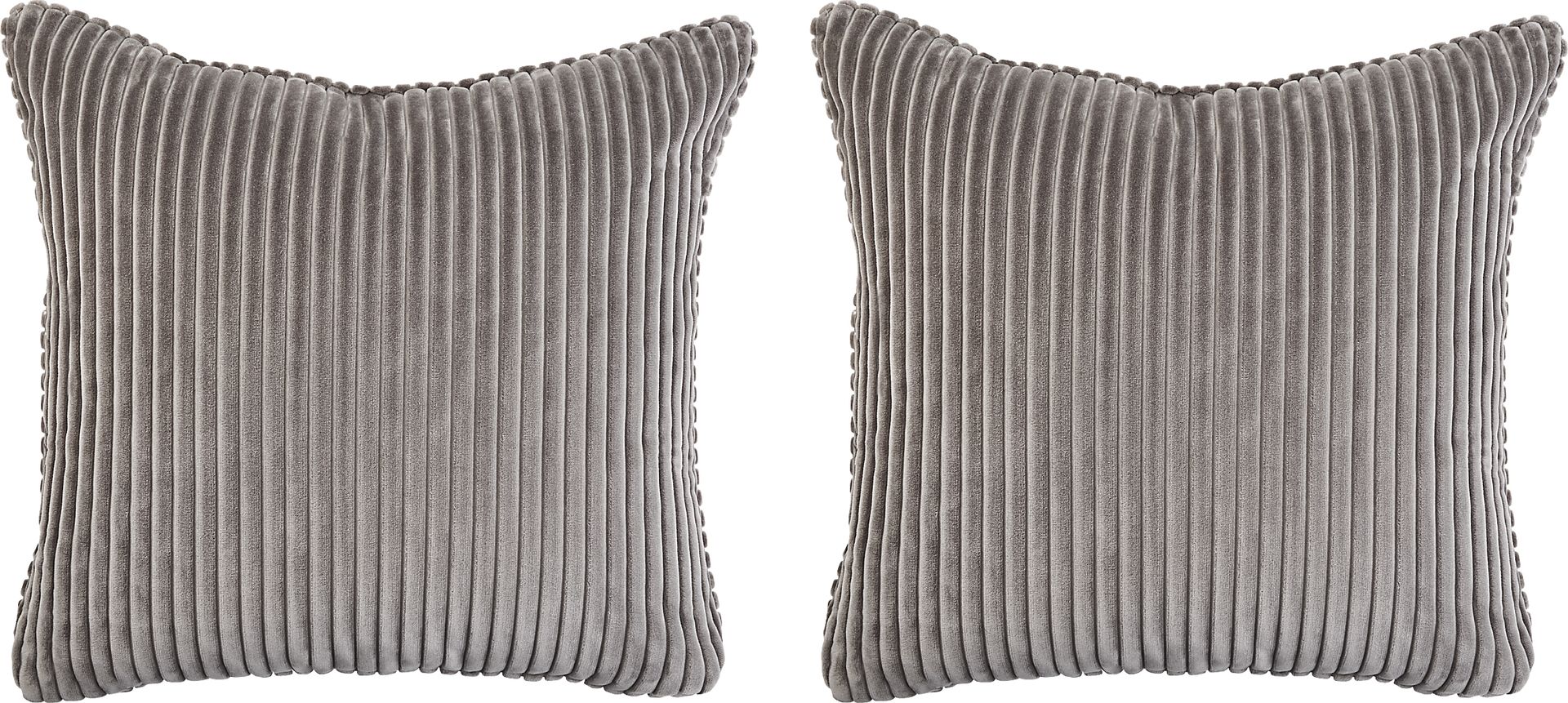 Velvet Cord Smoke Pillow, Set of Two - Image 1