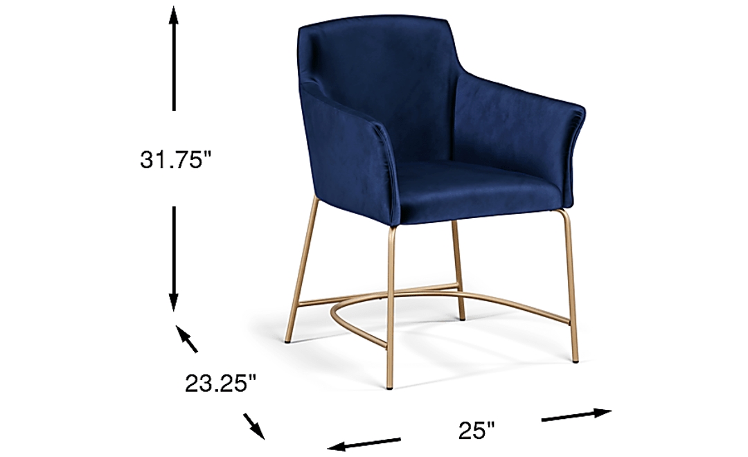 Venetian Court Blue Arm Chair