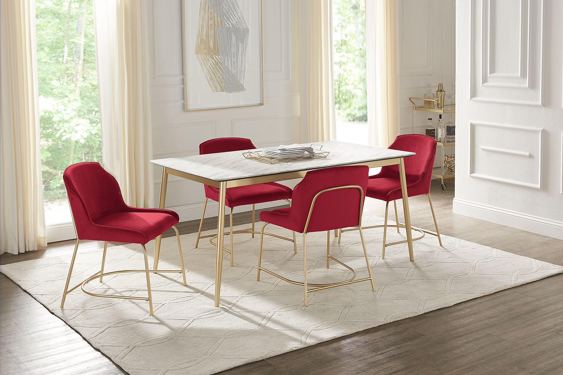 Venetian Court Red Side Chair - Image 2