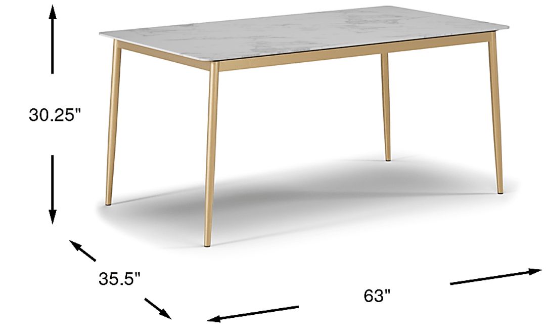 Venetian Court Gold Rectangle Dining Table