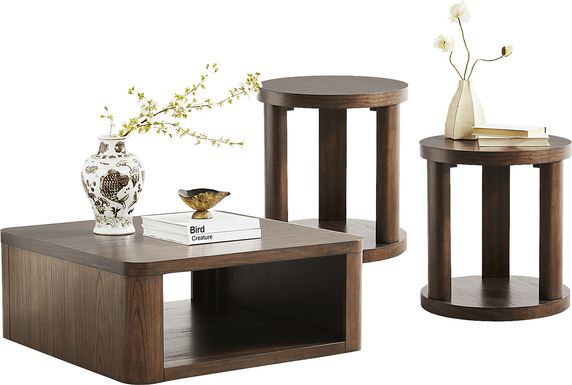Venice Brown 3 Pc Table Set