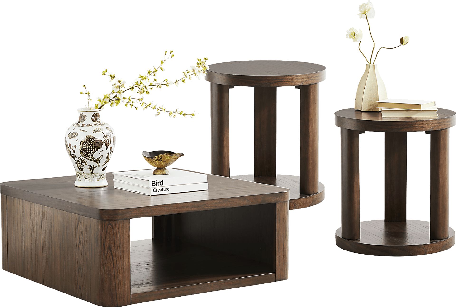 Venice Brown 3 Pc Table Set - Image 1