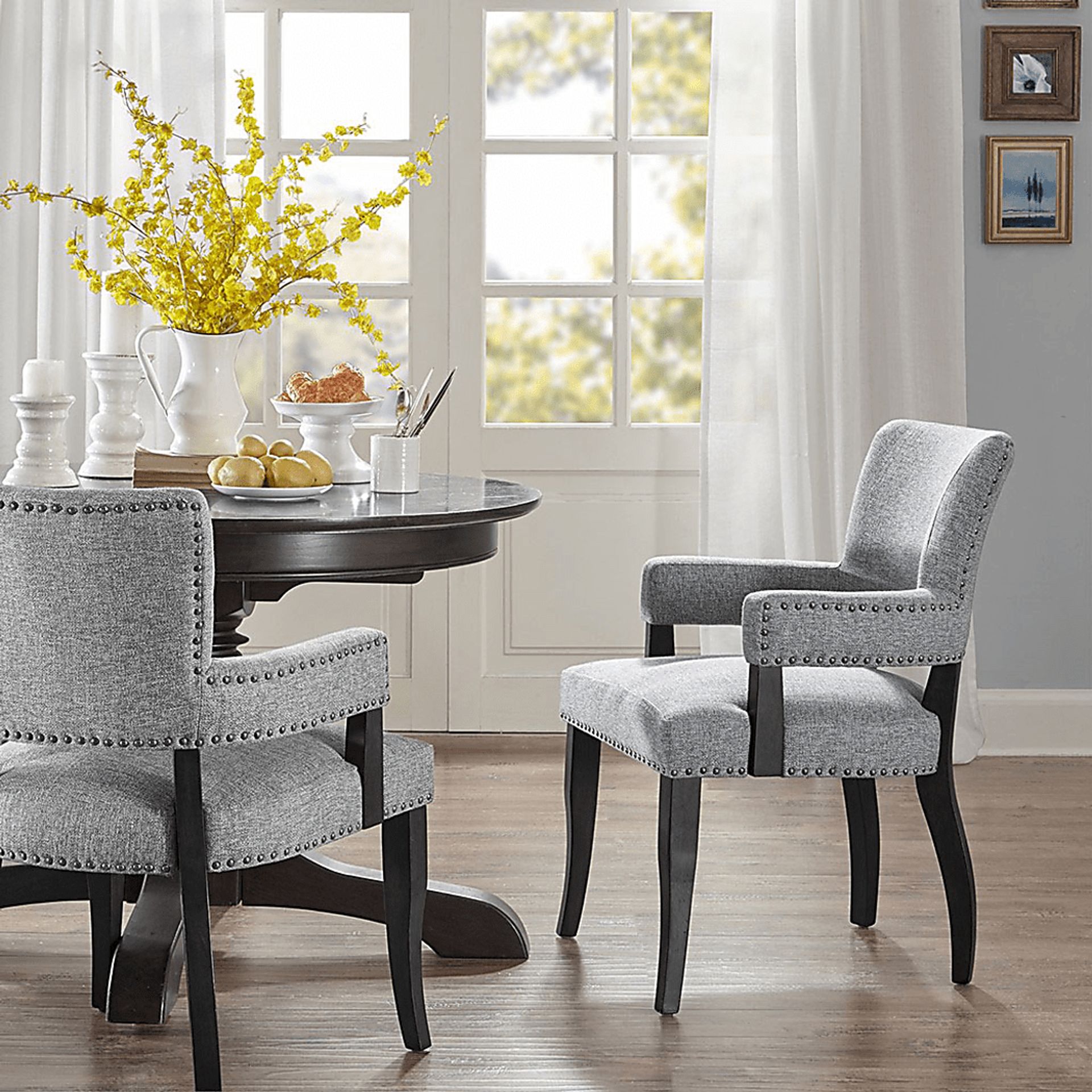 Venida Gray Arm Chair - Image 6
