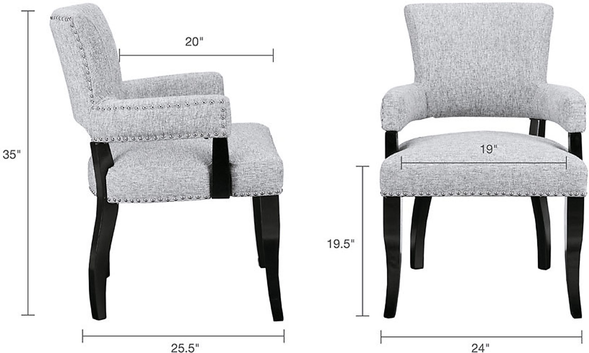Venida Gray Arm Chair - Image 7