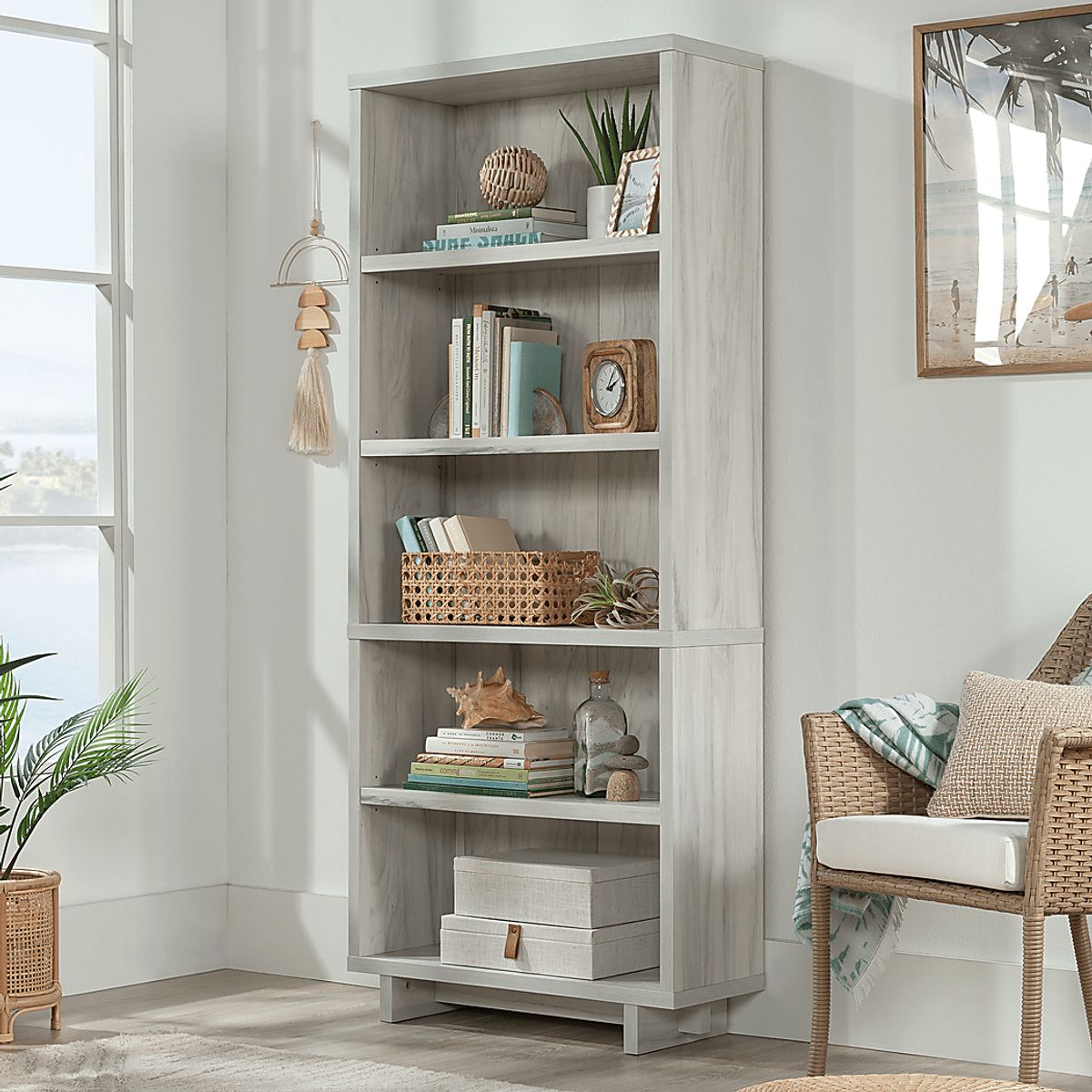 Venisa Gray Bookcase | Rooms to Go